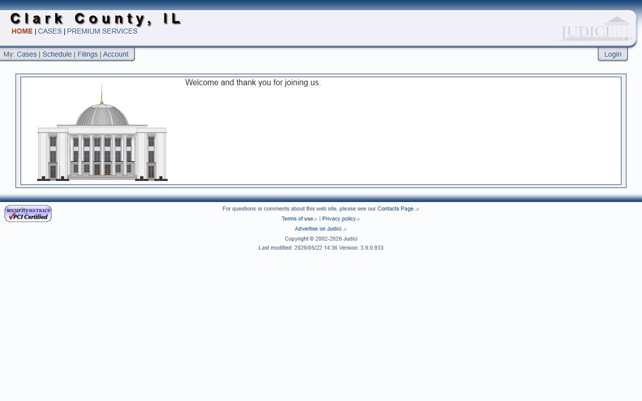 Clark County court records Judici court landing page